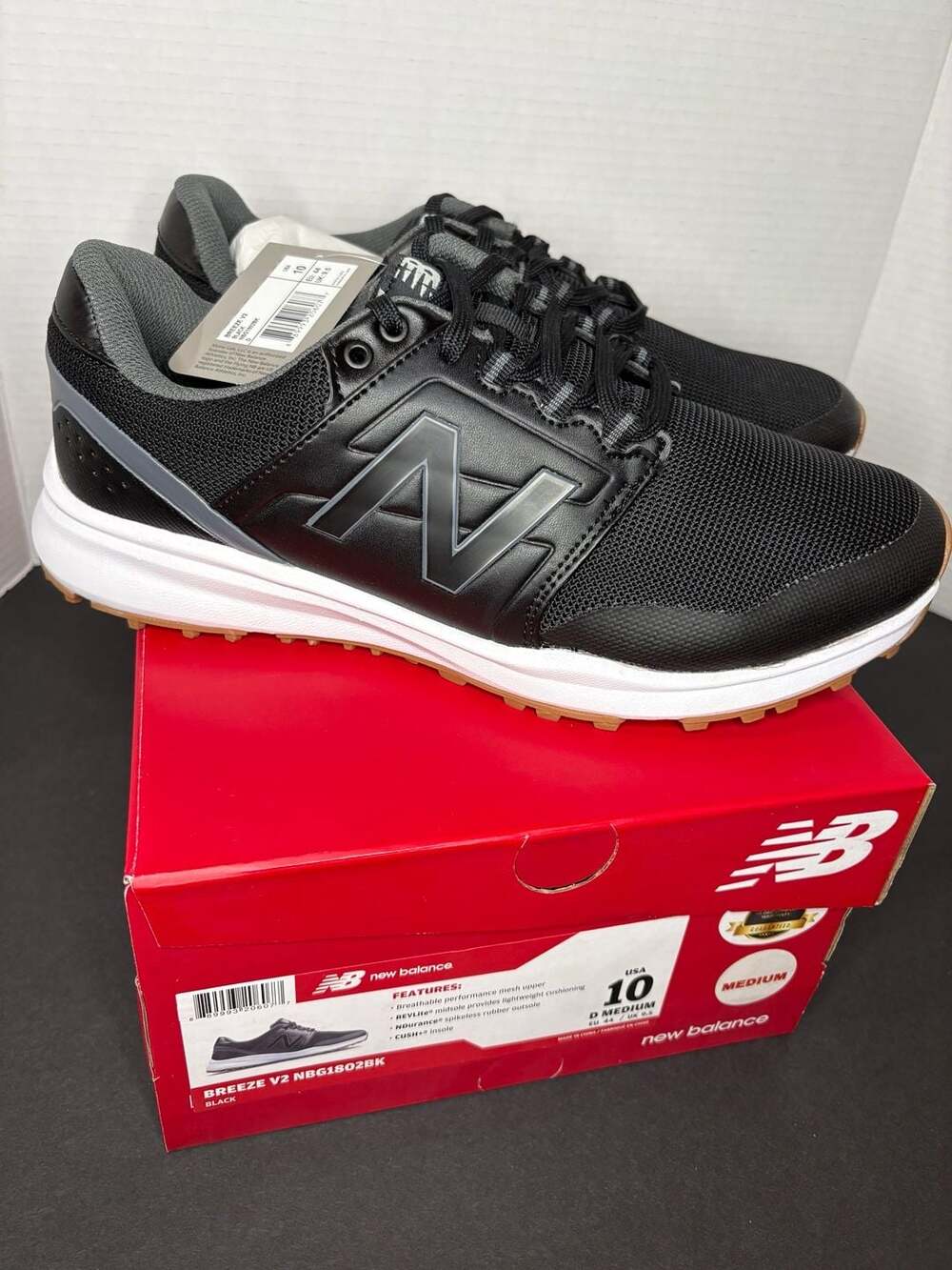 New Balance Breeze V2 Spikeless Golf Shoes Black NBG1802BK